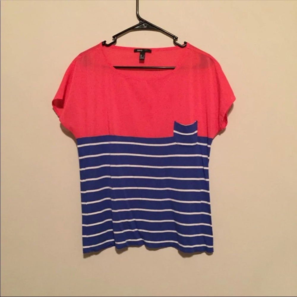 Pink and blue top